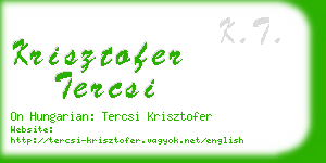 krisztofer tercsi business card